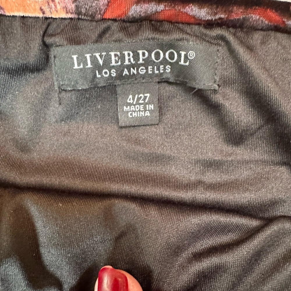Liverpool Los Angeles Velvet Floral Midi Skirt – Romantic Dark Academia S26 - Picture 9 of 9